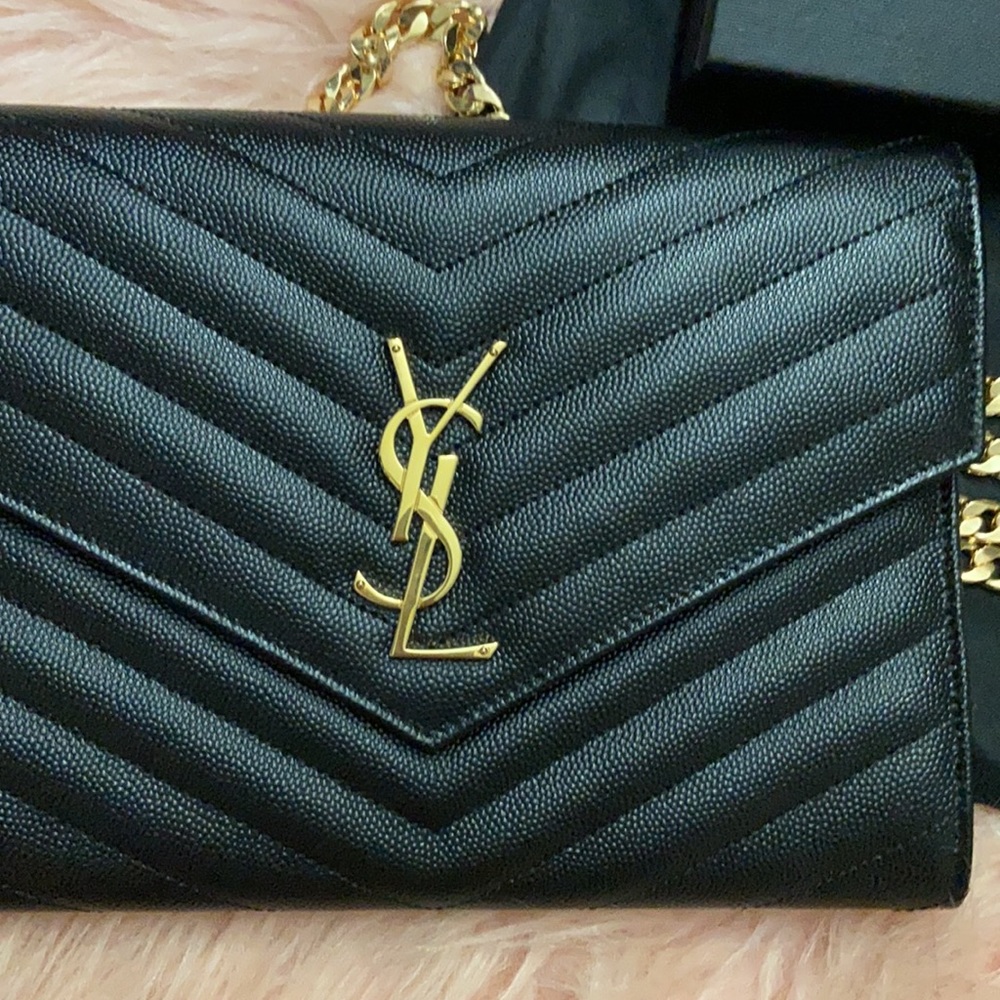 SOLD YSL MONOGRAM CLUTCH - Picture 3 of 8